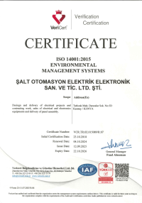 ISO 14001 Çevre Yönetim Sistemi,Elektrik Malzemeleri Satış, Şalt Malzemeleri, Endüstriyel Elektrik Ekipmanları, Otomasyon Ürünleri, Konya Elektrik Taahhüt, Fabrika Elektrik Taahhüt, Konya Elektrik Malzemeleri Bayisi, Anahtar Teslim Elektrik İşleri, Busbar Sistemleri, Phoenix Contact Ürünleri, Siemens Şalt Bayisi, Festo Ürün Bayisi, Konya Festo Bayisi, Danfoss Ürün Bayisi, Konya Danfoss Bayisi, Omron Ürün Bayisi, Konya Omron Bayisi, Pnömatik Ürünler, Endüstriyel Tartım Ürünleri, Ölçüm Cihazları